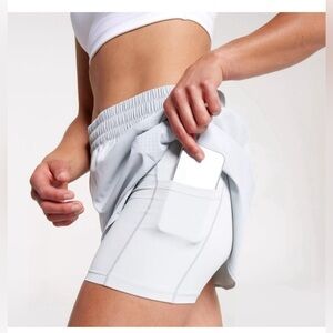 CALIA by Carrie Underwood Light Gray Mini Skort